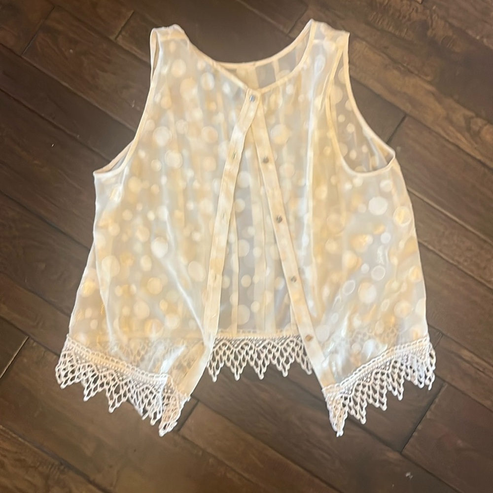 Sheer Button Up Tank
